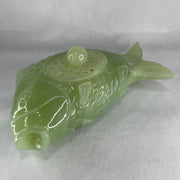 Natural-Green-Serpentine-Carp-Fish-Pot-Display-2,525.3g-250.0-by-150.0-by-105.0mm
