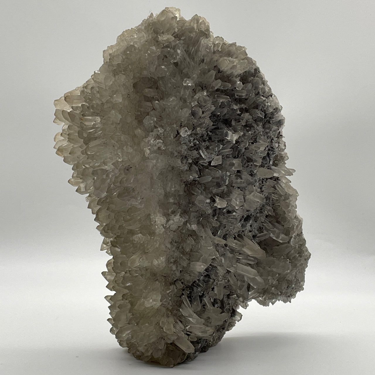 Natural Clear Quartz with Greyish Rough Irregular Shaped Display 2,982.9g 180.0 by 100.0 by 235.0mm