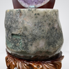 Rare Full Agage Skin Natural Amethyst Display Wooden Stand Wealth Pot with Cover - 5kg x 29.9kg x 19.7kg 815 by 305 by 405mm - Huangs Jadeite and Jewelry Pte Ltd