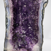 Rare 1 Piece Matching Natural Amethyst with Calcite Display Pair with Wooden Stand to Accumulate and StoreWealth - 17.3kg - Huangs Jadeite and Jewelry Pte Ltd