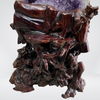 Large Natural Amethyst Display Wooden Stand - 89.12kg 1090 by 480 by 504mm - Huangs Jadeite and Jewelry Pte Ltd