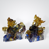Liu Li Crystal Pair of Pixiu Display - L: 2174g 190 by 70 by 170mm R: 2061g 195 by 85 by 190mm - Huangs Jadeite and Jewelry Pte Ltd