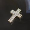Gold Plated Copper Zirconia Cross - Huangs Jadeite and Jewelry Pte Ltd