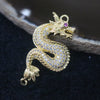 Gold Plated Copper Zirconia Dragon - Huangs Jadeite and Jewelry Pte Ltd