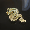 Gold Plated Copper Zirconia Dragon - Huangs Jadeite and Jewelry Pte Ltd