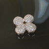 Rose Gold Plated Copper Zirconia Four Leaf Clover - Huangs Jadeite and Jewelry Pte Ltd