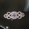 Rose Gold Plated Copper Zirconia Victorian Style Bracelet Piece - Huangs Jadeite and Jewelry Pte Ltd