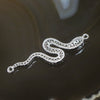 Sliver Plated Copper Zirconia Snake - Huangs Jadeite and Jewelry Pte Ltd