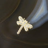 Gold Plated Copper Zirconia Dragonfly - Huangs Jadeite and Jewelry Pte Ltd
