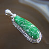 Type A Burmese Jade Jadeite 18k White Gold with Diamonds Feng Shui Peapod Pendant - Huangs Jadeite and Jewelry Pte Ltd