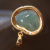 Type A Burmese Jade Jadeite Feng Shui 22k 916 Yellow Gold with Diamonds Heart Pendant 4.82g - Huangs Jadeite and Jewelry Pte Ltd