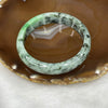 Type A Grey and Green Jadeite Bangle 52.0g inner diameter 57.6mm 13.9 by 7.2mm - Huangs Jadeite and Jewelry Pte Ltd