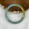 Type A Blueish Green and Yellow Jadeite Bangle 46.69g inner diameter 55.8mm 11.3 by 7.7mm - Huangs Jadeite and Jewelry Pte Ltd