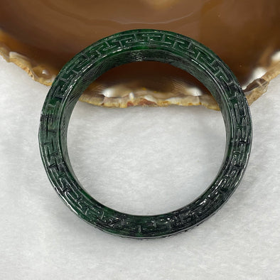 Type A Old Mine Green Jadeite Bangle 70.05g inner diameter 58.1mm 14.0 by 8.3mm - Huangs Jadeite and Jewelry Pte Ltd