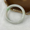 Type A Faint Green Jadeite Oval Bangle 45.98g inner diameter 55.5mm 13.9 by 6.7mm - Huangs Jadeite and Jewelry Pte Ltd