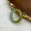 Type A Semi Icy Green an Yellow Jade Jadeite Ring - 4.12g US 7.25 HK 16 Inner Diameter 17.7mm Thickness 7.2 by 3.5mm - Huangs Jadeite and Jewelry Pte Ltd