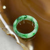 Type A Spicy Green Piao Hua Jade Jadeite Ring - 5.45g US 8.25 HK 18.5 Inner Diameter 18.6mm Thickness 6.2 by 3.2mm - Huangs Jadeite and Jewelry Pte Ltd