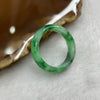 Type A Spicy Green Piao Hua Jade Jadeite Ring - 2.75g US 7.75 HK 17 Inner Diameter 18.2mm Thickness 5.7 by 3.0mm - Huangs Jadeite and Jewelry Pte Ltd