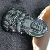 Type A Burmese Black Jade Jadeite Feng Shui Guan Yin Pendant 34.46g 66.1 by 41.5 by 7.5mm - Huangs Jadeite and Jewelry Pte Ltd