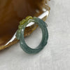 Type A Blueish Green and Yellow Jade Jadeite Ring - 3.96g US 11.5 HK 25 Inner Diameter 21.2mm Thickness 5.4 by 4.7mm - Huangs Jadeite and Jewelry Pte Ltd
