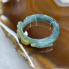 Type A Blueish Green and Yellow Jade Jadeite Ring - 3.96g US 11.5 HK 25 Inner Diameter 21.2mm Thickness 5.4 by 4.7mm - Huangs Jadeite and Jewelry Pte Ltd