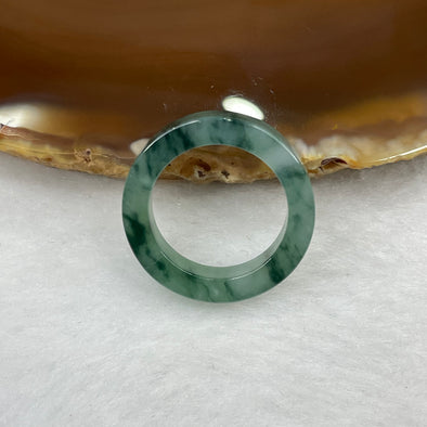 Type A Semi Icy Green Jade Jadeite Ring - 3.91g US 7.25 HK 16 Inner Diameter 17.8mm Thickness 5.1 by 3.7mm - Huangs Jadeite and Jewelry Pte Ltd