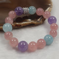 Love and Peace III - Feng Shui Rose Quartz, Amethyst & Aquamarine Beads Bracelet - Huangs Jadeite and Jewelry Pte Ltd
