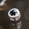 Sliver Plated Copper Zirconia Onyx Charm - Huangs Jadeite and Jewelry Pte Ltd