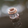 Rose Gold Plated Copper White Crystal Charm - Huangs Jadeite and Jewelry Pte Ltd