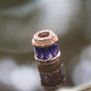 Rose Gold Plated Copper Purple Crystal Charm - Huangs Jadeite and Jewelry Pte Ltd