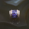 Rose Gold Plated Copper Purple Crystal Charm - Huangs Jadeite and Jewelry Pte Ltd