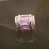 Rose Gold Plated Copper Pink Crystal Charm - Huangs Jadeite and Jewelry Pte Ltd