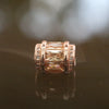 Rose Gold Plated Copper Champagne Crystal Charm - Huangs Jadeite and Jewelry Pte Ltd