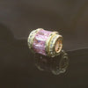 Gold Plated Copper Pink Crystal Charm - Huangs Jadeite and Jewelry Pte Ltd