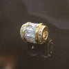 Gold Plated Copper White Crystal Charm - Huangs Jadeite and Jewelry Pte Ltd
