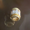Gold Plated Copper White Crystal Charm - Huangs Jadeite and Jewelry Pte Ltd