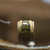 Gold Plated Copper Green Crystal Charm - Huangs Jadeite and Jewelry Pte Ltd