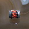Grey Plated Copper Red Crystal DIY Charm - Huangs Jadeite and Jewelry Pte Ltd