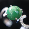 Type A Green Burmese jadeite ring in 18k white gold & natural diamonds - 3.28g size US6 - Huangs Jadeite and Jewelry Pte Ltd