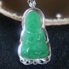 Type A Apple Green Guan Yin Jade Jadeite set in 18k 750 White gold Pendant 5.77g - Huangs Jadeite and Jewelry Pte Ltd
