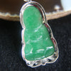 Type A Apple Green Guan Yin Jade Jadeite set in 18k 750 White gold Pendant 5.77g - Huangs Jadeite and Jewelry Pte Ltd