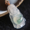 Type A Icy Milo Buddha set in 18k 750 Rose gold Pendant - Huangs Jadeite and Jewelry Pte Ltd