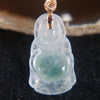 Type A Icy Milo Buddha set in 18k 750 Rose gold Pendant - Huangs Jadeite and Jewelry Pte Ltd