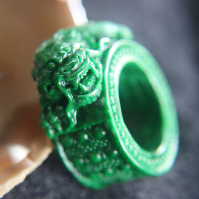 Magnificent Type A Rare Dragon Thumb Ring Jade Jadeite for Authority & Power - Huangs Jadeite and Jewelry Pte Ltd