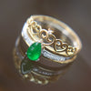 Type A Green Burmese jadeite Dual Wear Tiara ring in 18k yellow & white gold & natural diamonds - Huangs Jadeite and Jewelry Pte Ltd