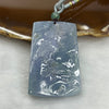 Great Grand Master Icy Lavender Green Jadeite Shan Shui 19.79g 48.3 by 31.1 by 6.7 mm - Huangs Jadeite and Jewelry Pte Ltd