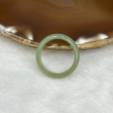 Type A Green Jade Jadeite Ring - 3.55g US  HK  Inner Diameter 22.0mm Thickness 5.3 by 3.2mm - Huangs Jadeite and Jewelry Pte Ltd