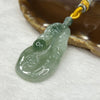 Type A Semi Icy Green Pixiu Pendant 19.56g 49.2 by 27.6 by 6.7 mm - Huangs Jadeite and Jewelry Pte Ltd