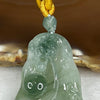 Type A Semi Icy Green Pixiu Pendant 19.56g 49.2 by 27.6 by 6.7 mm - Huangs Jadeite and Jewelry Pte Ltd