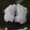 Pair of Type A Burmese Jade Jadeite Pixiu - 70.95g - Huangs Jadeite and Jewelry Pte Ltd